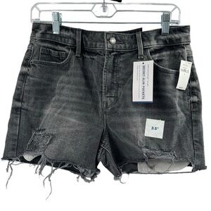 Old Navy High Rise Cotton Secret Slim Pocket Distressed Hem Shorts Size 6